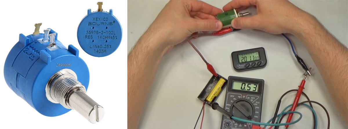 Измерение ёмкости аккумулятора с помощью переменного резистора