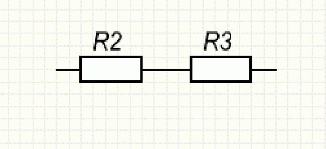 Последовательно соединённые резисторы R2 и R3