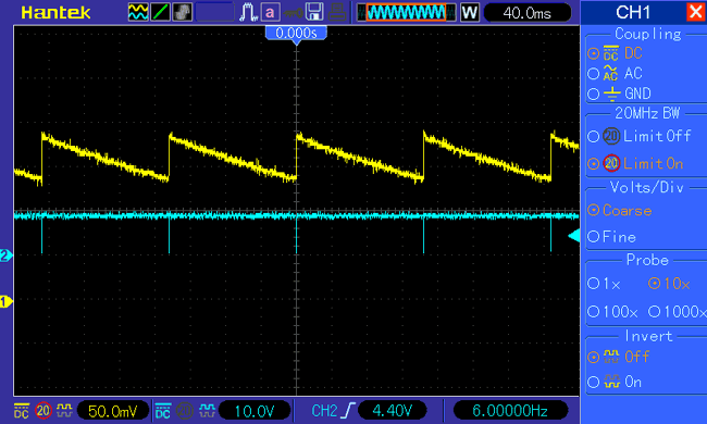 Sawtooth Waveform Generator Circuit Output Waveform