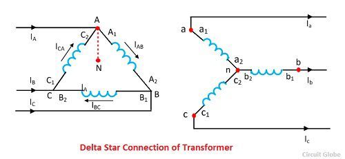delta-star-connection-of-transformer