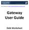 Gateway User Guide Debt Worksheet