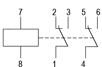 Принципиальная электрическая схема промежуточного реле РЭС-6.
