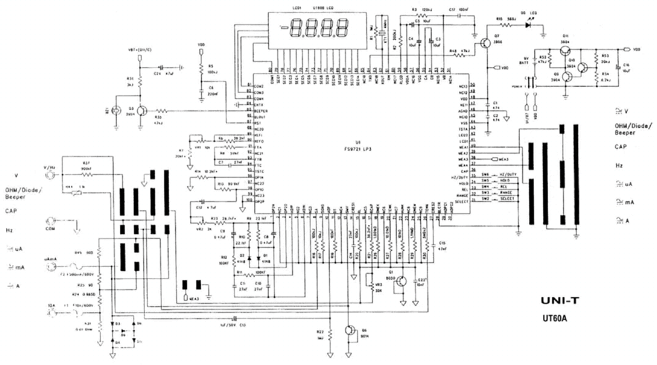 Ремонт мультиметр dt 830b схема и ремонт