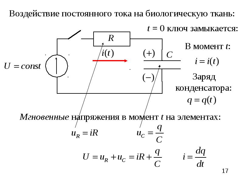 Расчет времени зарядки конденсатора