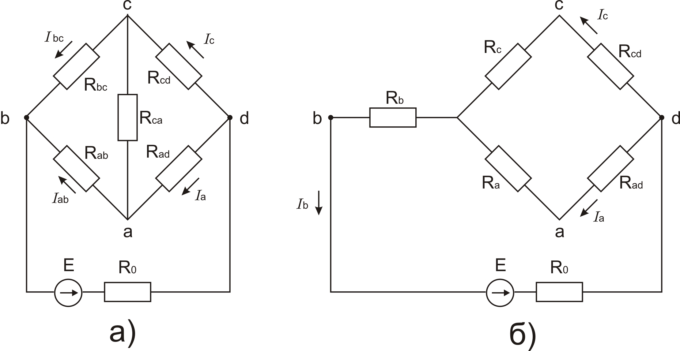 Метод преобразования цепей. Мостовая схема резисторов. Эквивалентная электрическая схема. Эквивалентное сопротивление мостовой схемы. Схема электрической цепи.