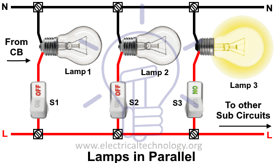 Light Bulbs Connected in Parallel