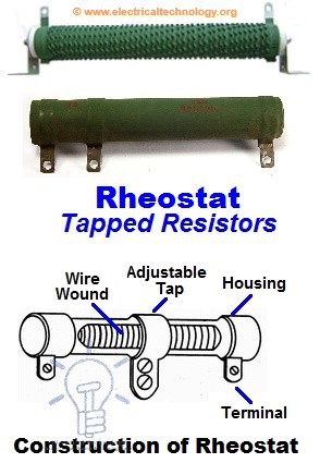 Construction of Tapped Rheostat Resistor