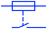 Fuse With separate alarm contact Symbol