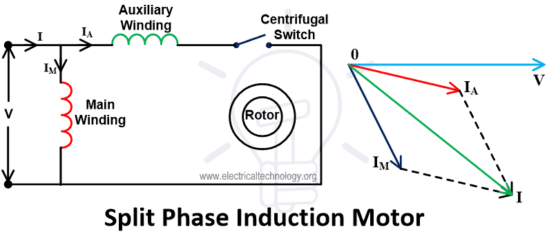 Split Phase Induction Motor