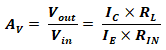 Voltage Gain Equation