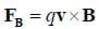 equation: Fb = qv x B